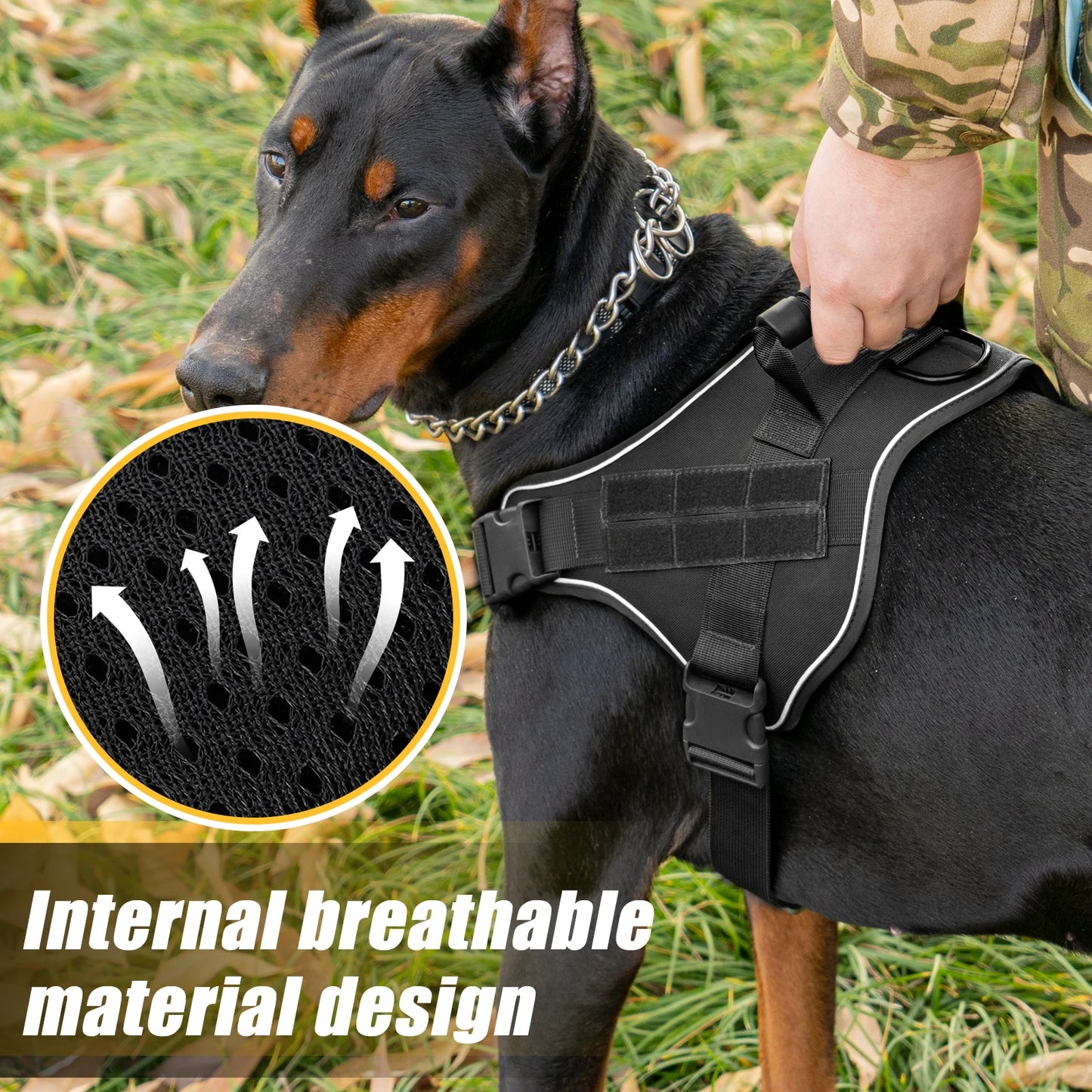 No Pull Tactical Dog Harness PRO – Training & Outdoor K9 Vest