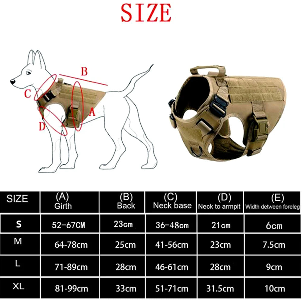 No Pull Tactical Dog Harness ELITE – Training & Outdoor K9 Vest
