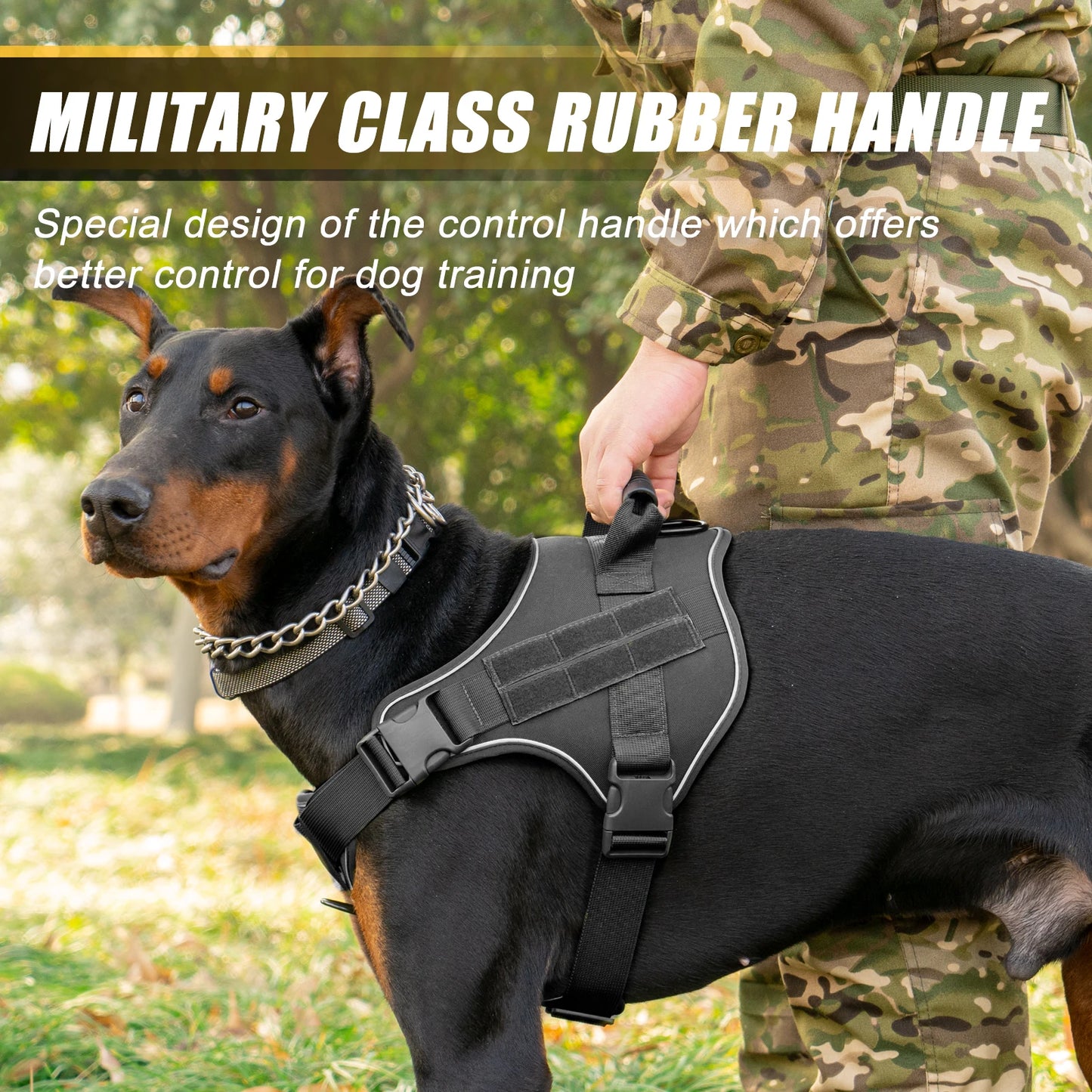 No Pull Tactical Dog Harness PRO – Training & Outdoor K9 Vest