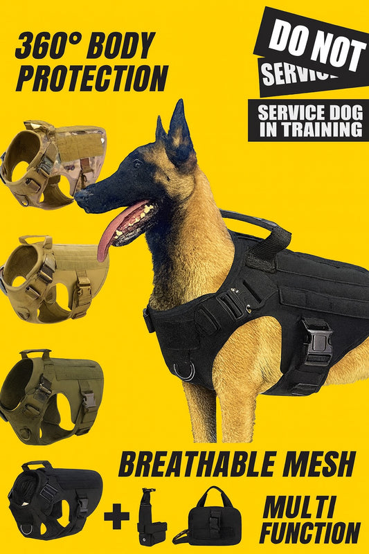 No Pull Tactical Dog Harness ELITE – Training & Outdoor K9 Vest